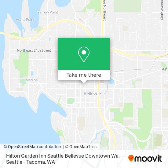 Mapa de Hilton Garden Inn Seattle Bellevue Downtown Wa