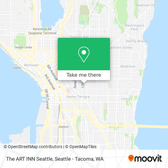 The ART INN Seattle map