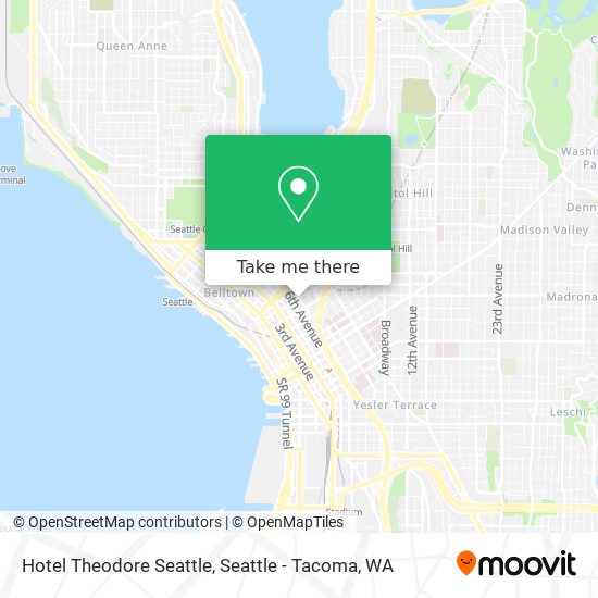 Mapa de Hotel Theodore Seattle
