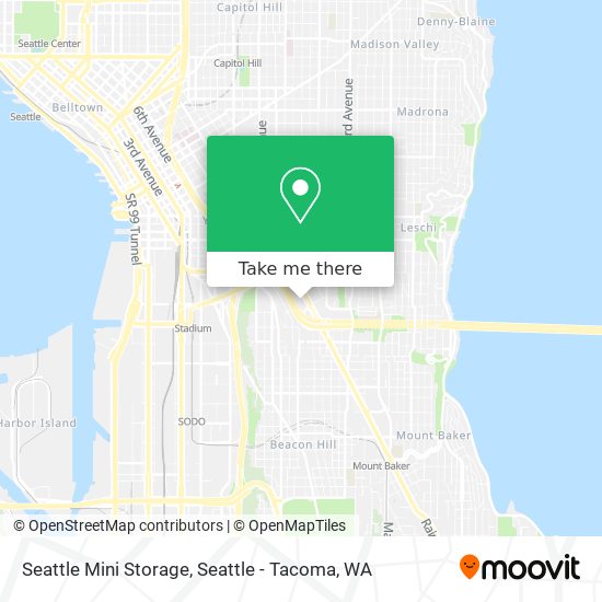 Mapa de Seattle Mini Storage