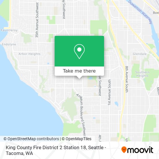 King County Fire District 2 Station 18 map