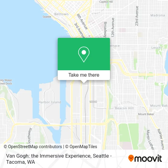 Van Gogh: the Immersive Experience map