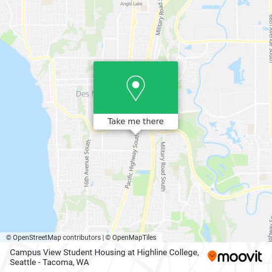 Mapa de Campus View Student Housing at Highline College