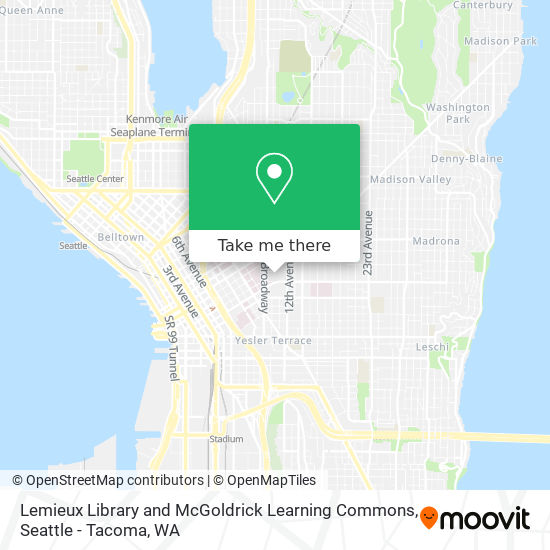 Lemieux Library and McGoldrick Learning Commons map