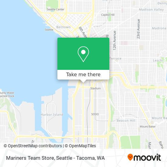 Mapa de Mariners Team Store