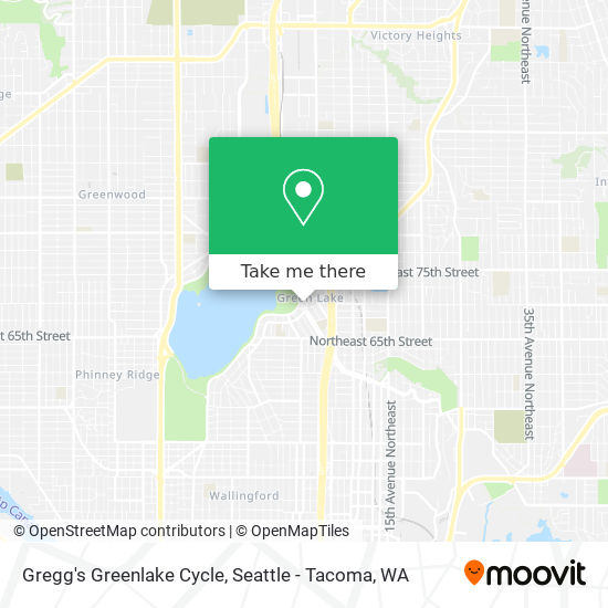 Mapa de Gregg's Greenlake Cycle