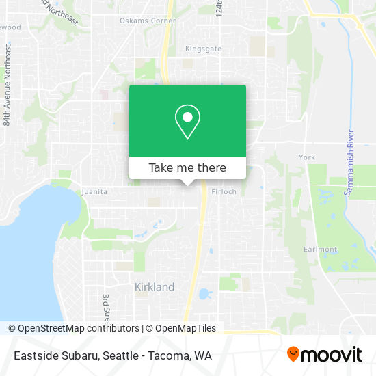 Eastside Subaru map