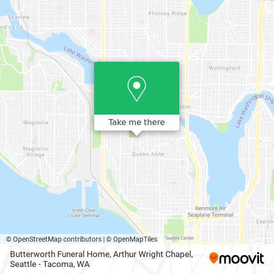 Butterworth Funeral Home, Arthur Wright Chapel map