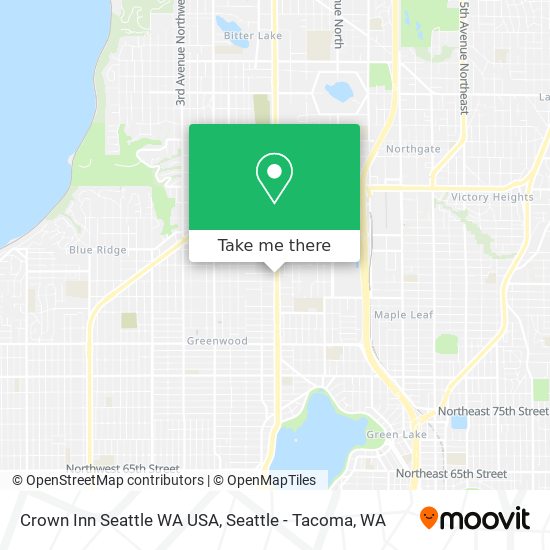 Crown Inn Seattle WA USA map