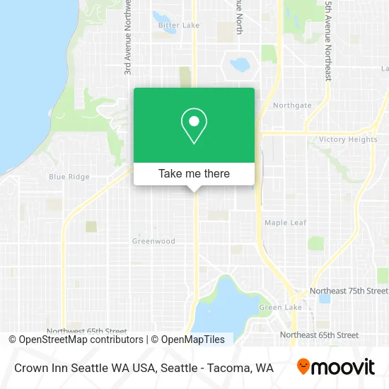 Crown Inn Seattle WA USA map