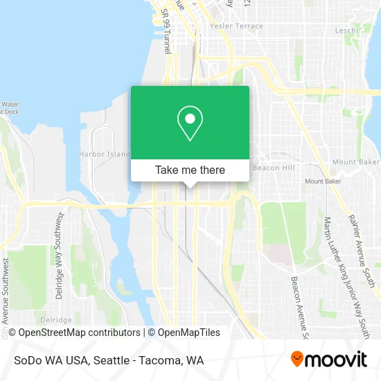 SoDo WA USA map