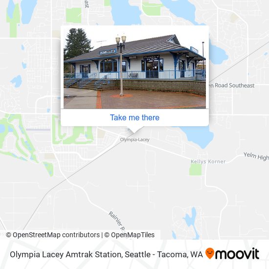 Mapa de Olympia Lacey Amtrak Station
