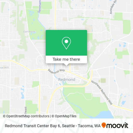 Redmond Transit Center Bay 6 map