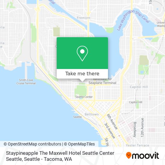 Mapa de Staypineapple The Maxwell Hotel Seattle Center Seattle