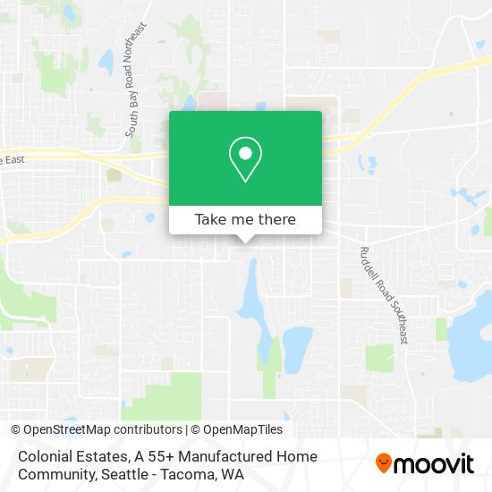 Colonial Estates, A 55+ Manufactured Home Community map