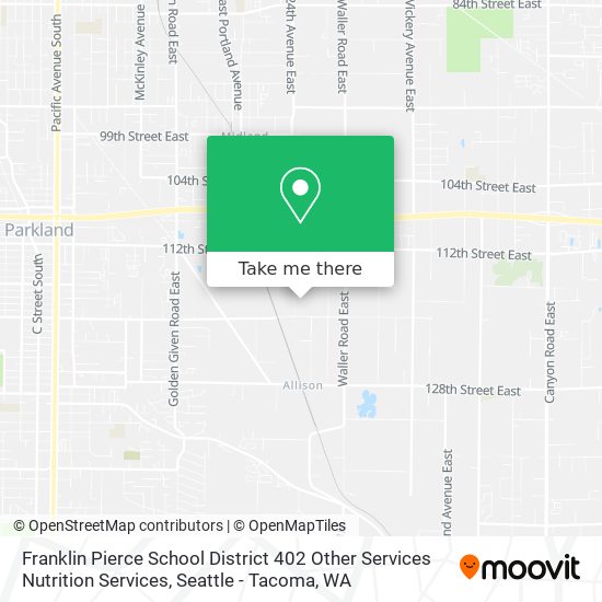 Franklin Pierce School District 402 Other Services Nutrition Services map