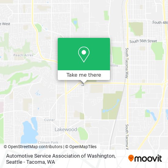 Automotive Service Association of Washington map