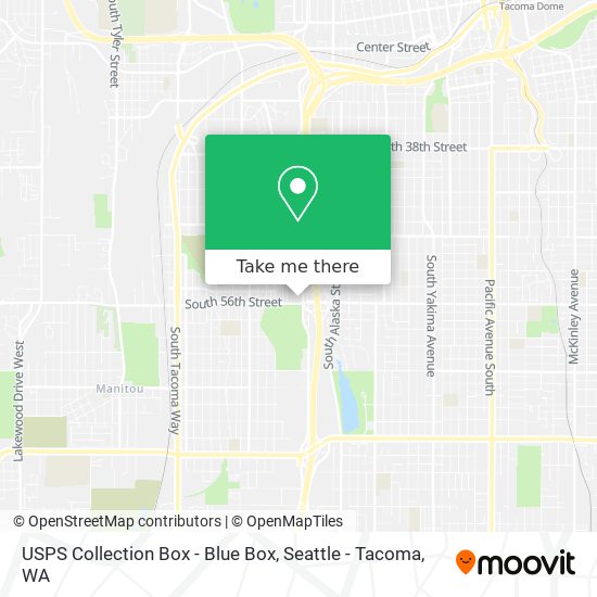 Mapa de USPS Collection Box - Blue Box