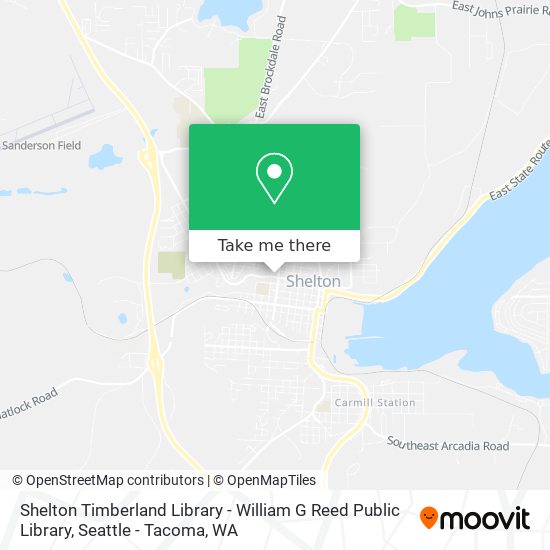 Mapa de Shelton Timberland Library - William G Reed Public Library
