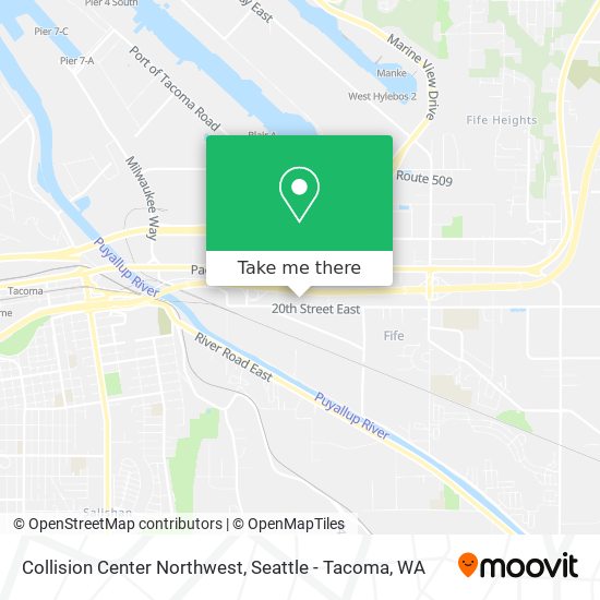 Collision Center Northwest map