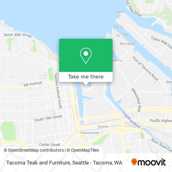 Mapa de Tacoma Teak and Furniture