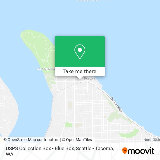 Mapa de USPS Collection Box - Blue Box