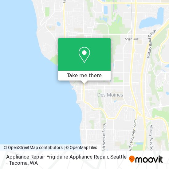 Appliance Repair Frigidaire Appliance Repair map