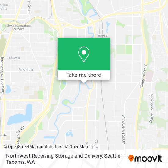 Northwest Receiving Storage and Delivery map