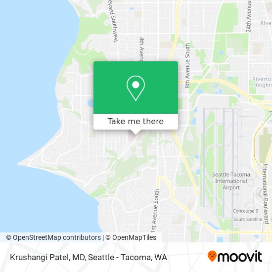 Mapa de Krushangi Patel, MD