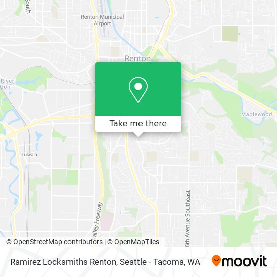 Ramirez Locksmiths Renton map