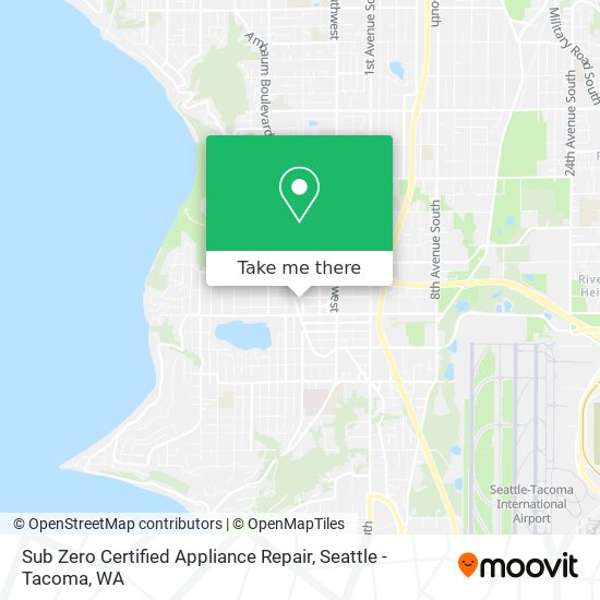 Mapa de Sub Zero Certified Appliance Repair