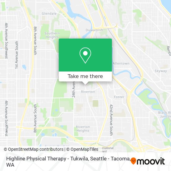 Highline Physical Therapy - Tukwila map