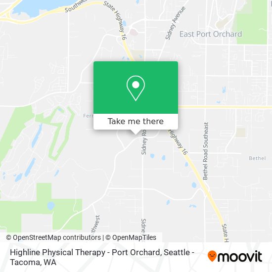 Highline Physical Therapy - Port Orchard map