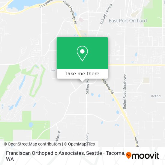 Franciscan Orthopedic Associates map