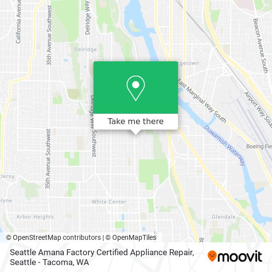 Seattle Amana Factory Certified Appliance Repair map