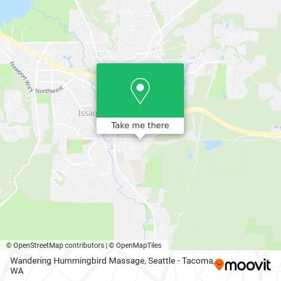 Wandering Hummingbird Massage map