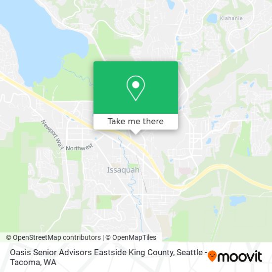 Oasis Senior Advisors Eastside King County map