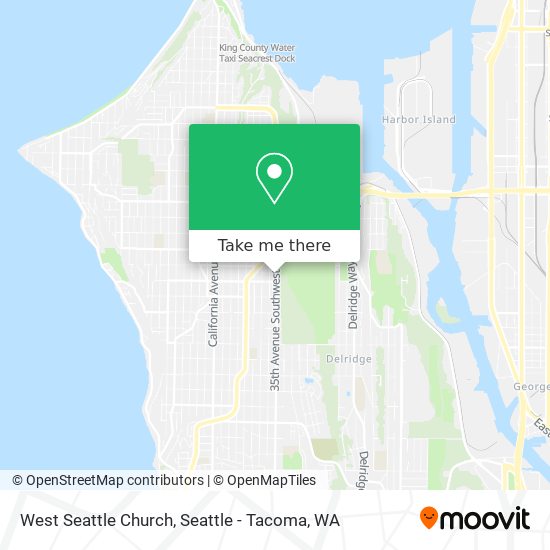 West Seattle Church map