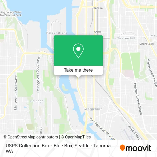 USPS Collection Box - Blue Box map