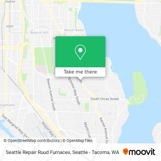 Seattle Repair Ruud Furnaces map