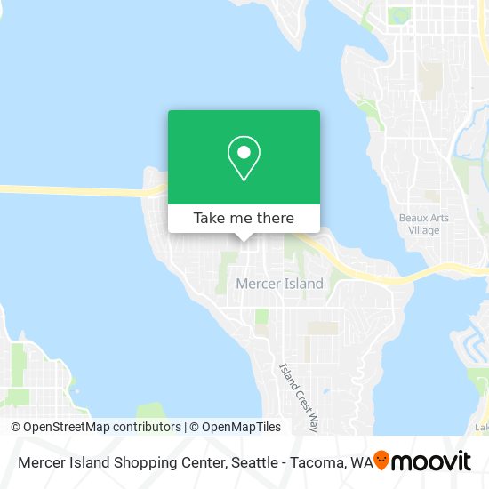 Mercer Island Shopping Center map