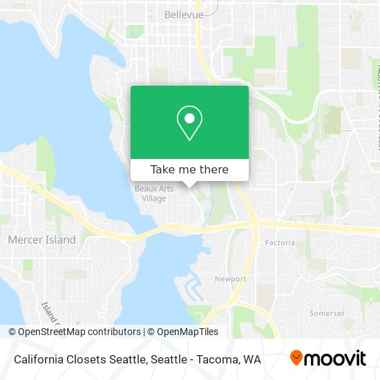 California Closets Seattle map