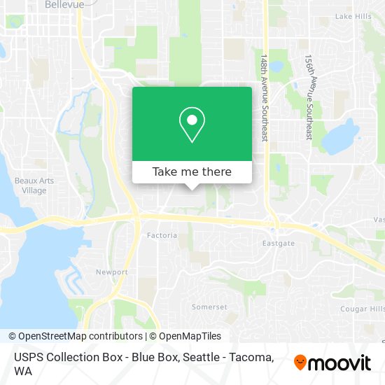 USPS Collection Box - Blue Box map