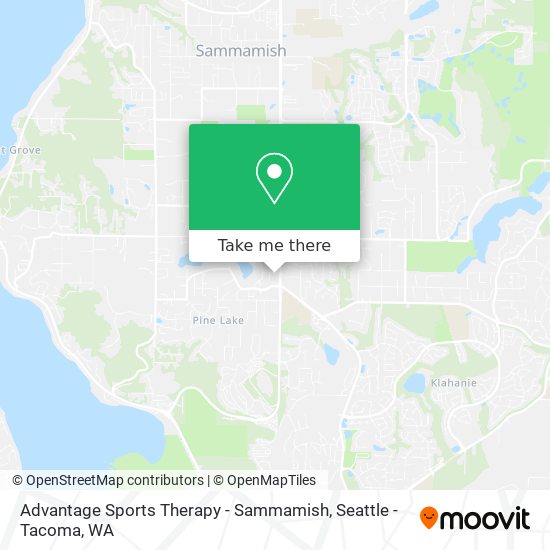 Mapa de Advantage Sports Therapy - Sammamish