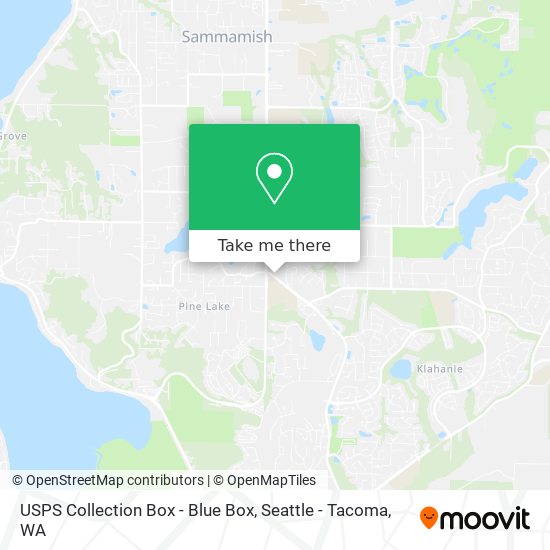 Mapa de USPS Collection Box - Blue Box