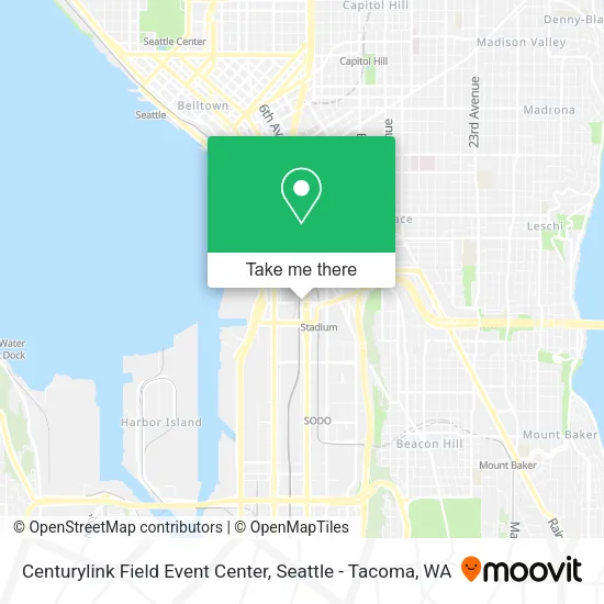 Mapa de Centurylink Field Event Center