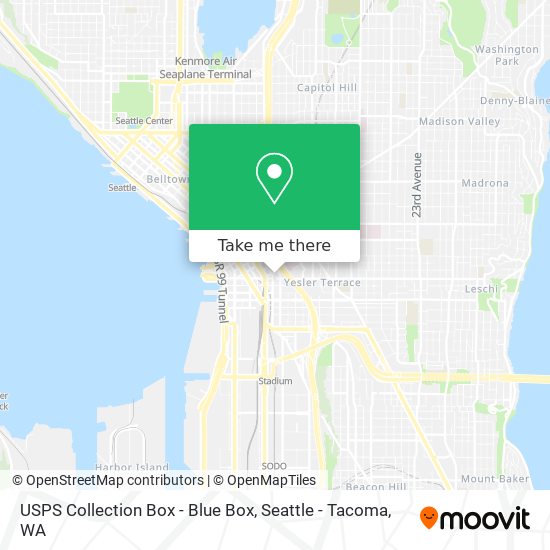 USPS Collection Box - Blue Box map