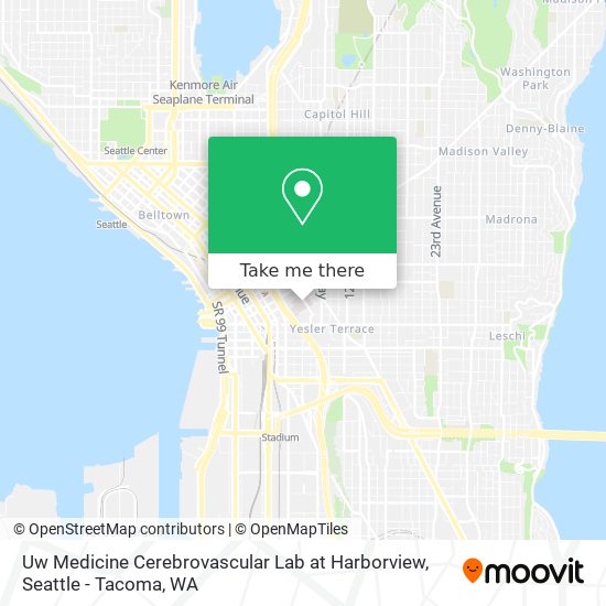 Uw Medicine Cerebrovascular Lab at Harborview map