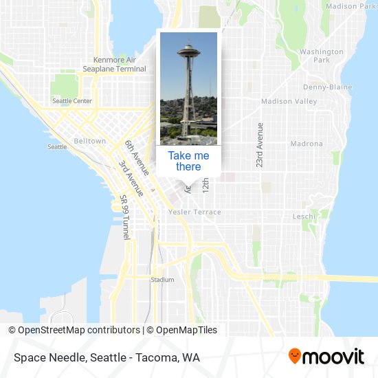 Space Needle map