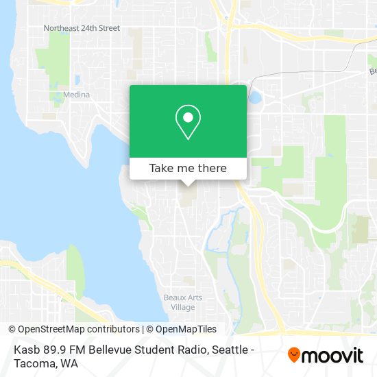 Kasb 89.9 FM Bellevue Student Radio map